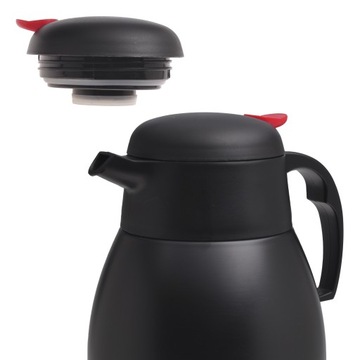 КОНФЕРЕНЦИОННЫЙ ТЕРМОС, TIGHT стальной кофейник, ЧЕРНАЯ КАМИЛЛА 2,5л