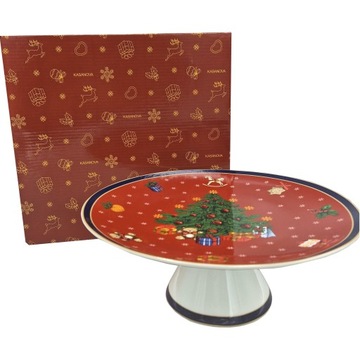 PATERA NA CIASTO NA NODZE 28CM RED BOŻE NARODZENIE