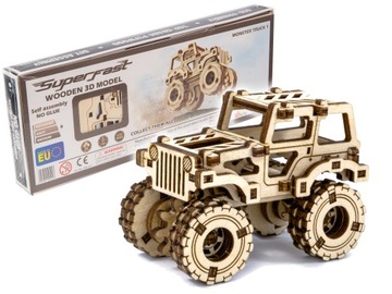 Puzzle 3D Mechaniczny Samochód Monster Truck 1
