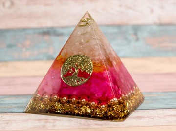 ПИРАМИДА ОРГОНИТ ЦИТРИТ КРИСТАЛЛ МЕДЬ ДЕРЕВО ЖИЗНИ БЛАГОСОСТОЯНИЕ 6см