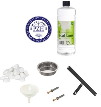 УГЛОВОЙ БИОКАМИН черный LINE-L 60см СО СТЕКЛОМ, левый