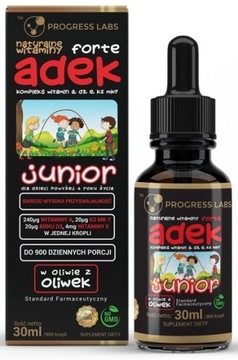 PROGRESS ADEK FORTE JUNIOR A D3 E K2 MK-7 30ml 900