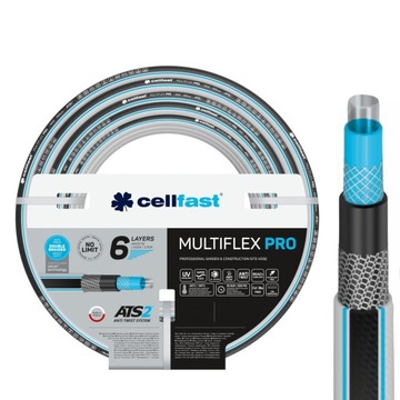 CELLFAST САДОВЫЙ ШЛАНГ 6-СЛОЙНЫЙ MULTIFLEX 1/2'''' 30м 35 БАР НЕСКРУЧИВАЮЩИЙСЯ