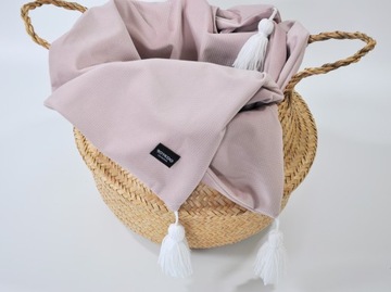 Kocyk Velvet z chwostami 75x100 Powder Rose Róż