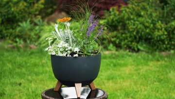 3x горшка-чаши ROMA 290 Круглый цветочный горшок + ножки