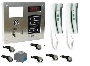 domofon 2 rodzinny SLICAN HAS-3000T HR12P podtynkowy 2x unifon zasilacz