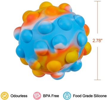 МЯЧ АНТИСТРЕСС POP IT BALL GNIOTEK PUSH POP