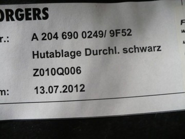 MERCEDES C W204 POLIČKA ZADNÍ A2046900249