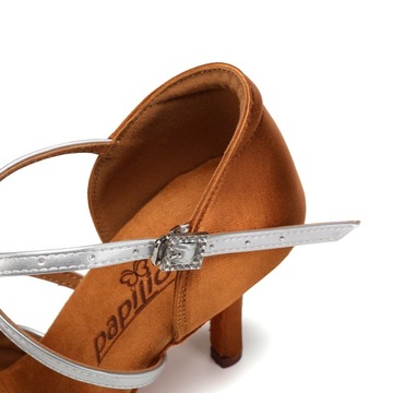 BUTY DO TAŃCA TANECZNE SUBTELNE LATINO BRĄZ 8,5cm