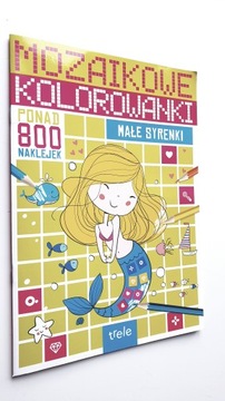Małe syrenki. Mozaikowe kolorowanki