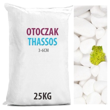 Biały Kamień Śnieżnobiały THASSOS 3-6cm 500kg