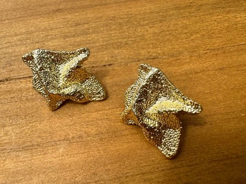 Kolczyki Złote GALERYJNE ROMBY Lolita Accessories srebrny sztyft 925