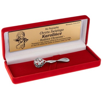СВЯТОЙ КРЕЩЕННЫЙ СУВЕНИР ДЛЯ ДЕВОЧКИ, МАЛЬЧИКА, СЕРЕБРЯНАЯ ПОГРЕМКА, ГРАВИРОВКА