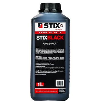CZERNIDŁO STIX BLACK KONSERWANT FARBA DO ODNOWY ZABRUDZONYCH OPON - 1L