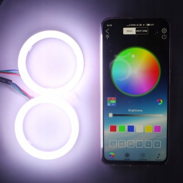 2 шт. ангельские глазки Bluetooth APP RGB белый красный ореол