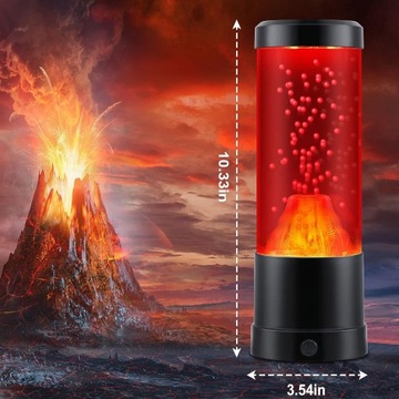 ДЕКОРАТИВНАЯ ЛАВА ЛАМПА НОЧНИК ИМИТАЦИЯ ИЗВЕРЖЕНИЯ ВУЛКАНА КРАСНАЯ