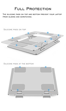 Подставка для ноутбука ProDesk, держатель подставки СЕРЕБРЯНЫЙ