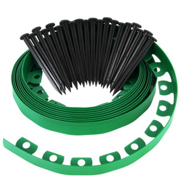 Obrzeże Ogrodowe Plastikowe 1000cm + kotwy Zielone