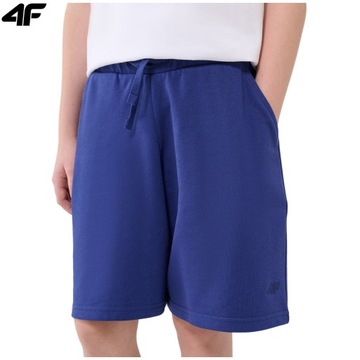 КОРОТКИЕ ШОРТЫ ДЛЯ МАЛЬЧИКОВ 4F, ДЕТСКИЕ СПОРТИВНЫЕ ТРЕНИРОВКИ M627 ХЛОПОК 152