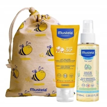 MUSTELA OLEJEK DO MASAŻU + MLECZKO P/SŁONECZNE SPF