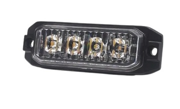 LAMPA 4 LED OSTRZEGAWCZA LAWETA POMOC STROBOSKOP