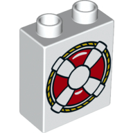 LS NOWE LEGO DUPLO TEMATYCZNY 1x2x2 KOŁO RATUNKOWE