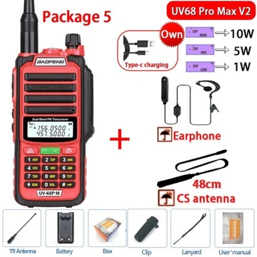 2023 Baofeng UV-68 Pro Max V2 10W IP68 Walkie