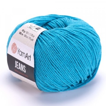 WŁÓCZKA YARNART JEANS 55 NIEBIESKI NIEBIESKA 50 gr 160 m