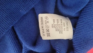 Sweter bluzka wiskoza golf niebieski różowy uniwersalny chaber