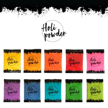 Holi Powder разноцветные порошки HOLI MIX красивых цветов 10 штук для фестиваля