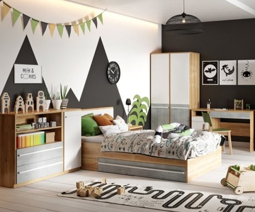 Komplet mebli system dziecięcy PLANO 5 elementów
