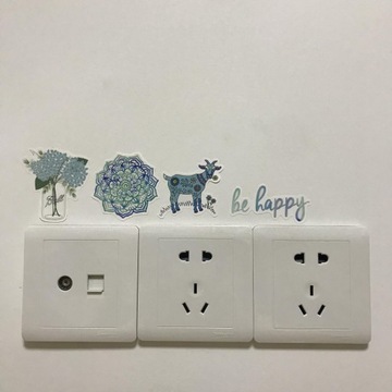 НАБОР ВОДОНЕПРОНИЦАЕМЫХ НАКЛЕЙКОВ MIX СИНИЙ 50 ШТ.