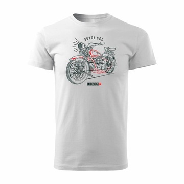 Koszulka motocyklowa na motor z motocyklem Sokół 600 Sokol na prezent