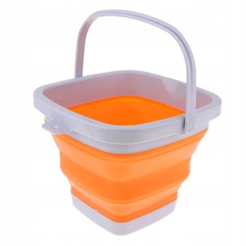 SILIKONOWE PLASTIKOWE SKŁADANE WIADRO DO