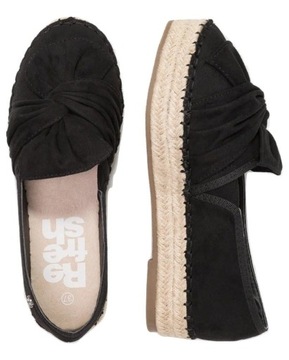 REFRESH Espadryle czarne rozmiar: 38 OUTLET