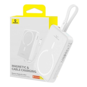 BASEUS MAGNETYCZNY POWERBANK 10000MAH ŁADOWANIE INDUKCYJNE 20W MAGSAFE