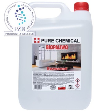 Biopaliwo do biokominków 5l bezpieczny ATEST