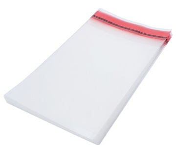 Torebki worki błyszczące foliowe PP Z TAŚMĄ 7x7+3