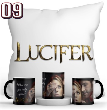 ZESTAW LUCYFER MAGICZNY KUBEK + PODUSZKA + IMIE
