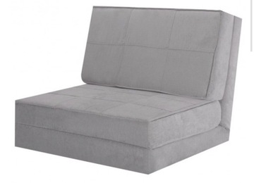 Fotel sofa rozkładany odcienie szarości