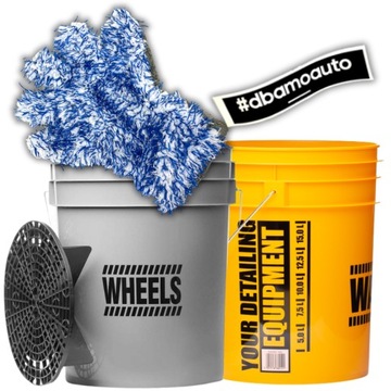 WORK STUFF WIADRA DETAILINGOWE + SEPARATOR Zestaw wiader do mycia samochodu