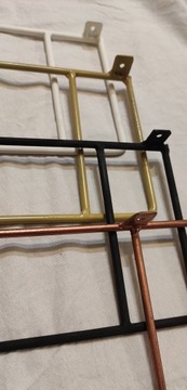 Книжный шкаф подвесная полка для книг-игрушек 55х25 см ДУБ ЛАНСЕЛОТ медные бока