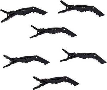 Заколки парикмахерские SHARKS 5 шт Пряжки Зажимы чёрные «крокодил»