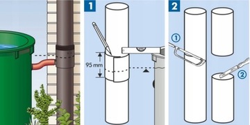 БАК ДЛЯ ДОЖДЕВОЙ ВОДЫ С ЖЕЛОБОМ, БОЧКА 300 Л.