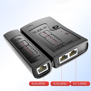 ТЕСТЕР СВЕТОДИОДНЫХ СЕТЕВЫХ КАБЕЛЕЙ RJ45 RJ11