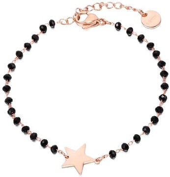 Bransoletka SREBRNA Stal chirurgiczna serce chain