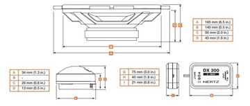 HERTZ DSK 170.3 PŁASKIE 45mm GŁOŚNIKI SAMOCHODOWE