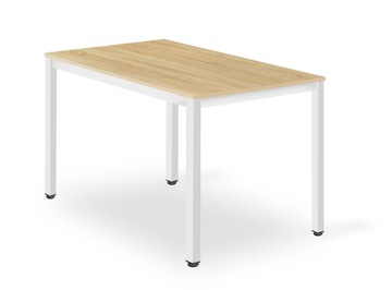 Stół DO SALONU JADALNI KUCHNI 120cm x 60cm - dąb / białe nogi