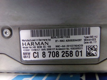 BMW G11 G12 G30 G31 G32 F90 M5 NAVI НАВИГАЦИЯ 8708258 8736163 5A28FA2
