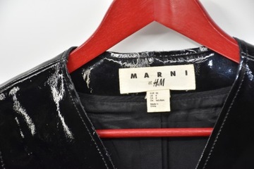 MARNI HM kurtka damska 36 S skóra leather cotton hybrid jacket